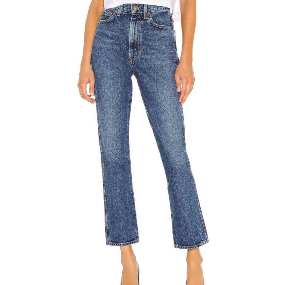 agolde pinch waist high rise kick jeans